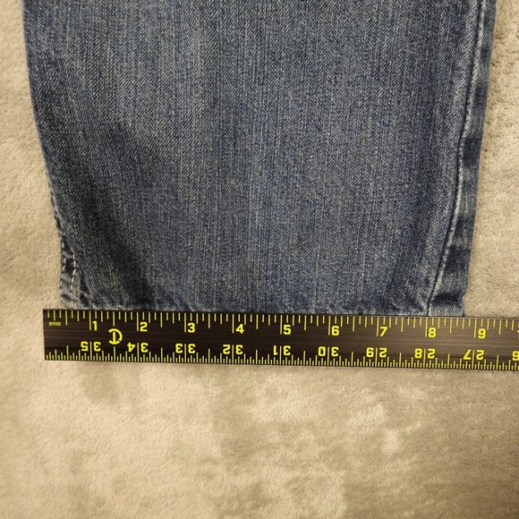Ariat M4 Low Rise Bootcut Men’s Jeans 34x32 Blue Distressed Durango Denim - Fair - Picture 12 of 16